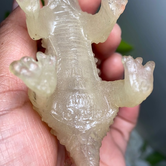 Vintage 1978 Talarurus Dinosaur Figurines set of two clear Dinosaur - Picture 16 of 17